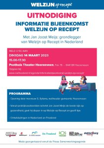 Uitnodiging Welzijn op Recept 14 maart 2023